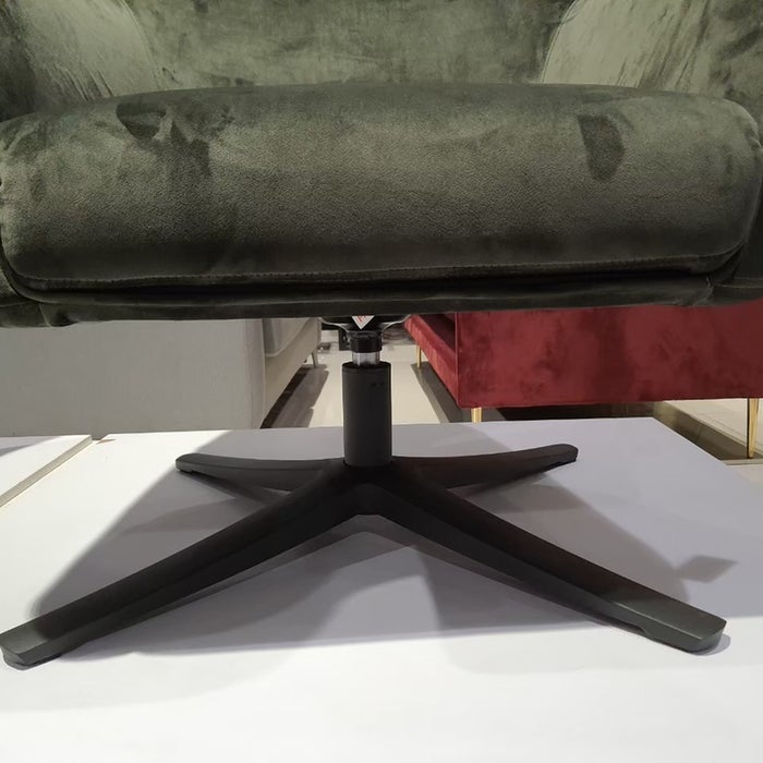 Altic Arm Chair - Black Steel - Dark Green Velvet