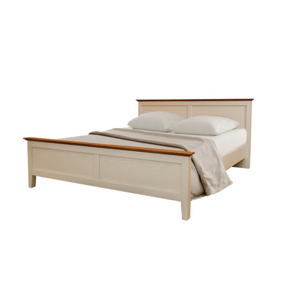 Ganso Bed 5ft-White/Claretchery