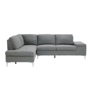 Nomance Sofa Left Corner-Chrome/Gray