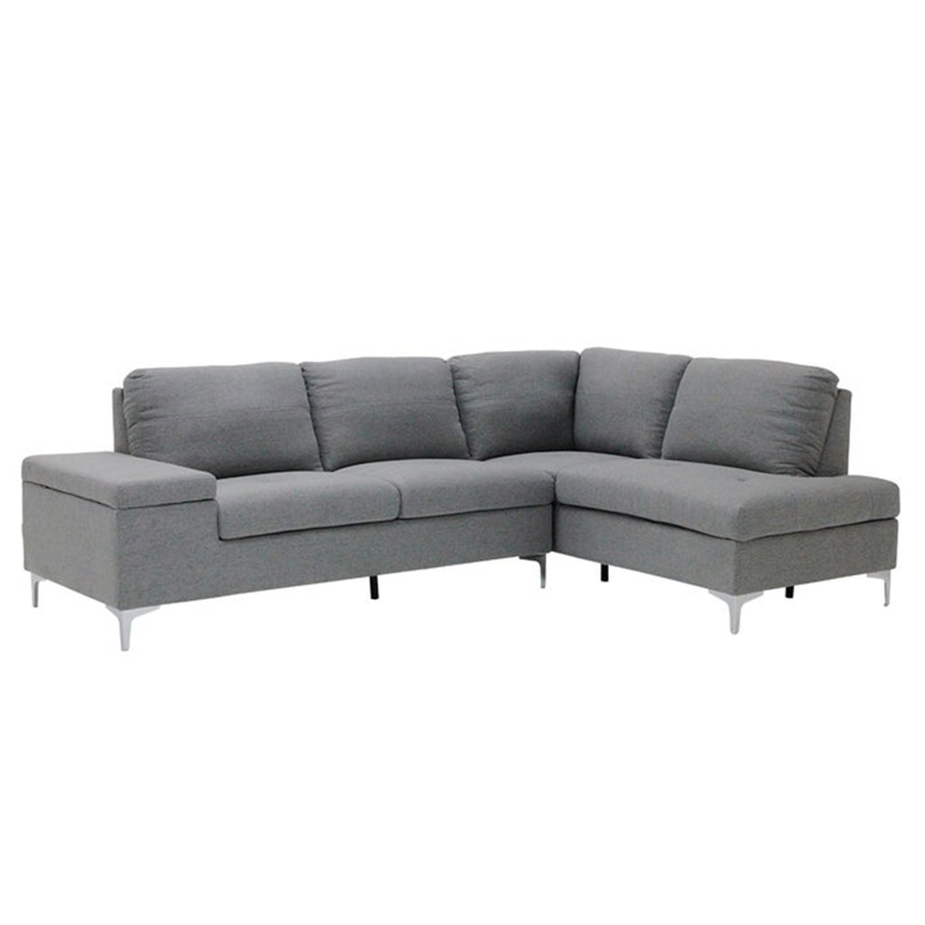 Nomance Sofa Left Corner-Chrome/Gray