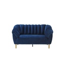 Rosee Sofa 2Seater-Wood Plastic Legs/Dark Blue Fabric