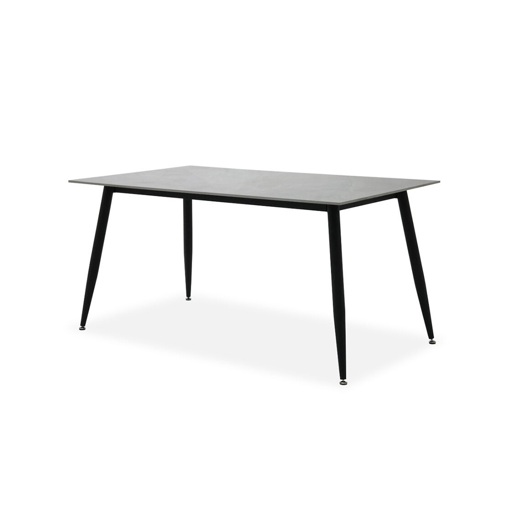 [19225336] Marter-A150 Dining Table Black/Grey Stone