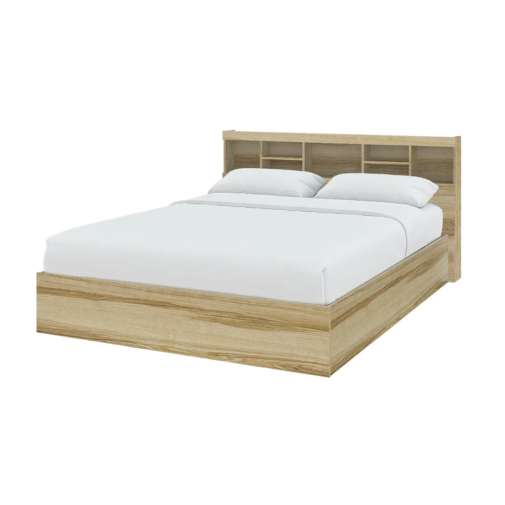 [19242248] Molly Queen Bed - BW5/H - Lindberg Oak