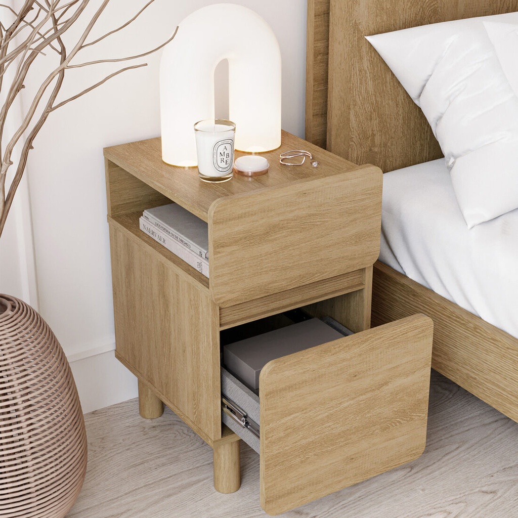 [19240772] Skift Night Table 35cm wide-Nyhavn Oak