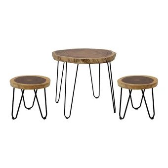 Ferric-A Dining Table + 2pcs Ferric-B Chair