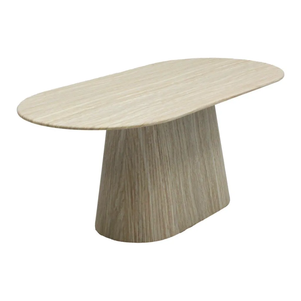 [19235555] Hadayly Dining Table-180-Stone/Wood