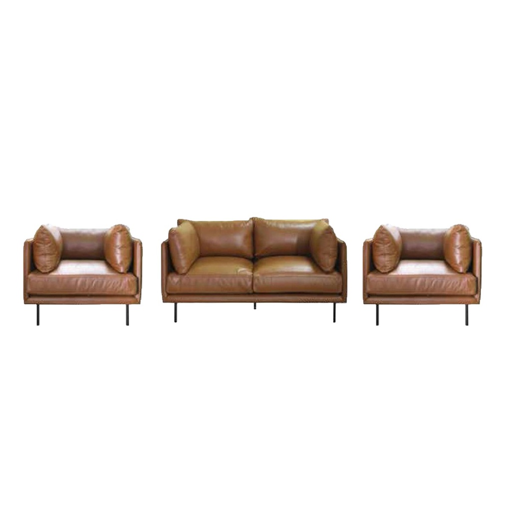 Keith Sofa Set 2+1+1 Seater - SL/Light Brown