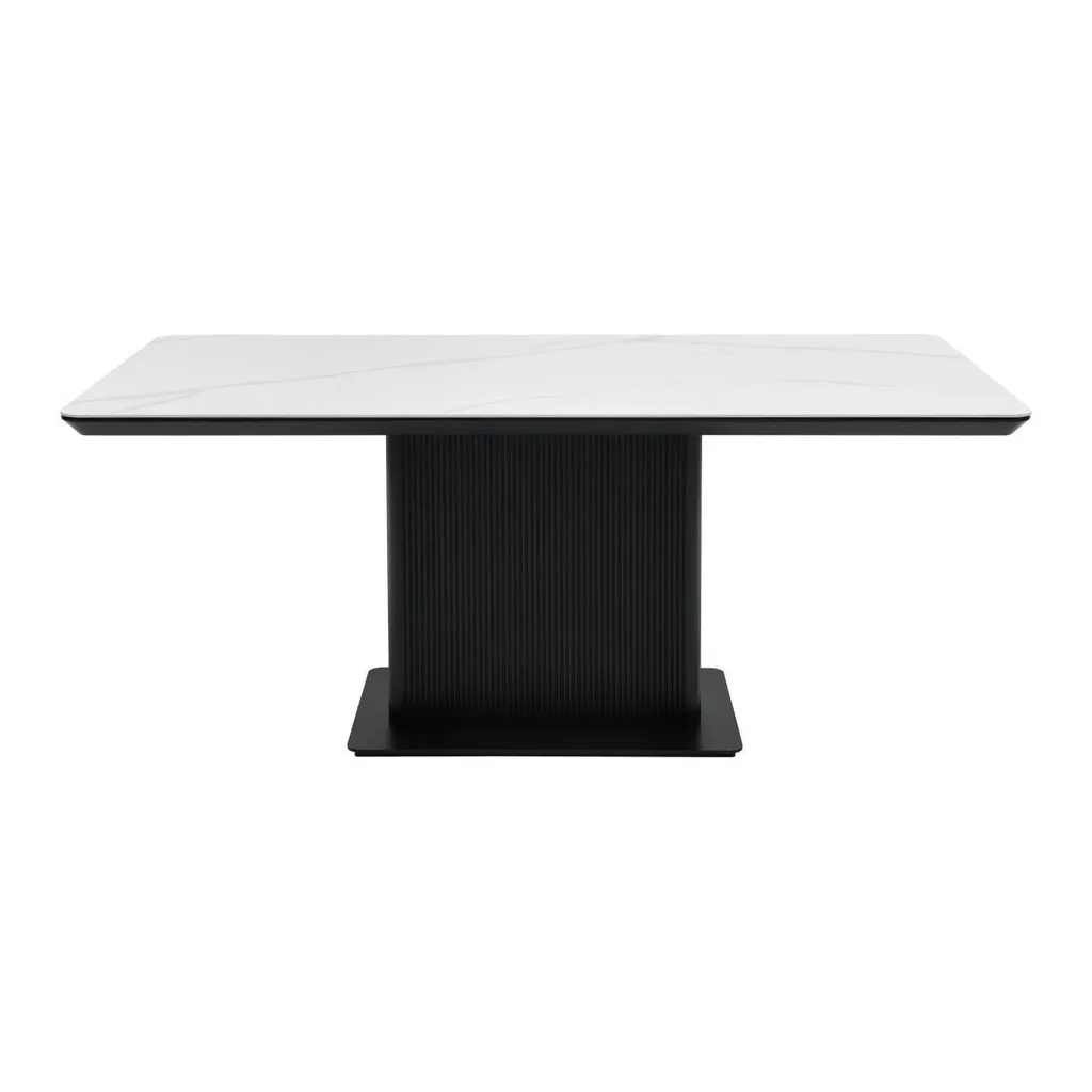 Canbelia Dining Table A180/Black/White Stone Ceramic