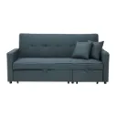 Saline Sofa Bed-Black Leg-Blue