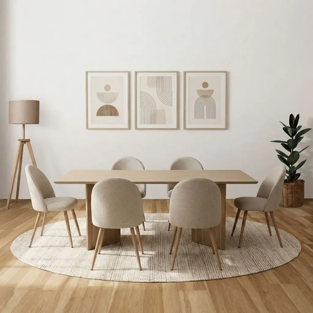 Dining Table/Kanola#2/180x90/PVC Valley Oak