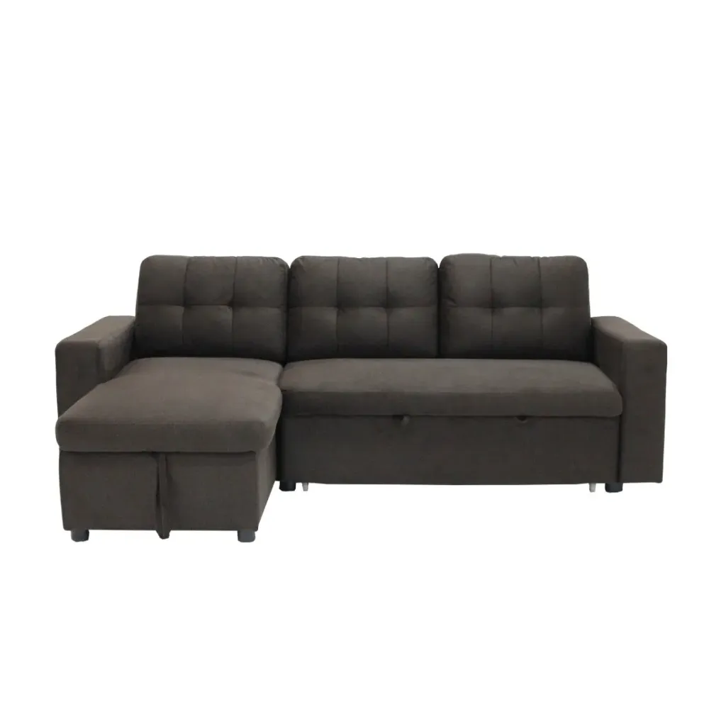 Sonya Sofa-Left Corner-Brown Fabric