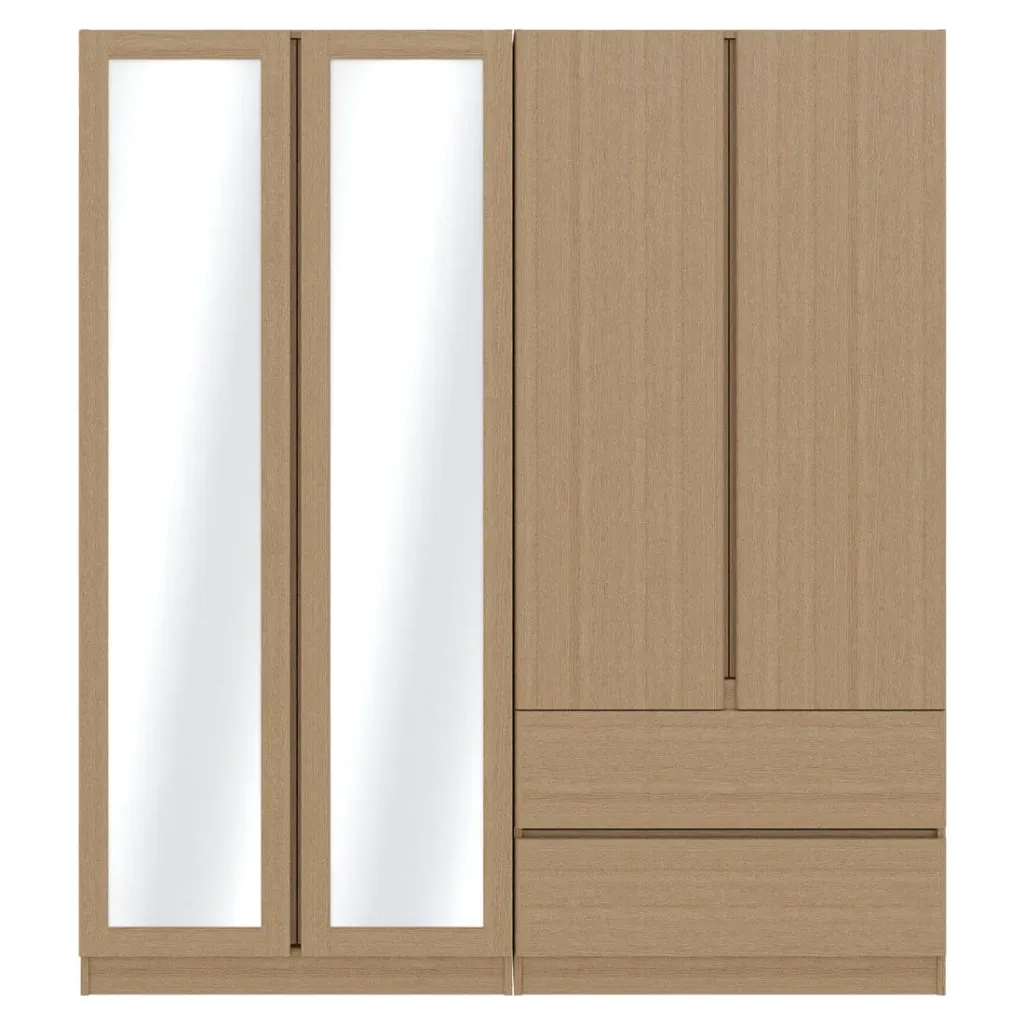 Timbur Wardrobe WE - SC180-2DW-Cashew Oak