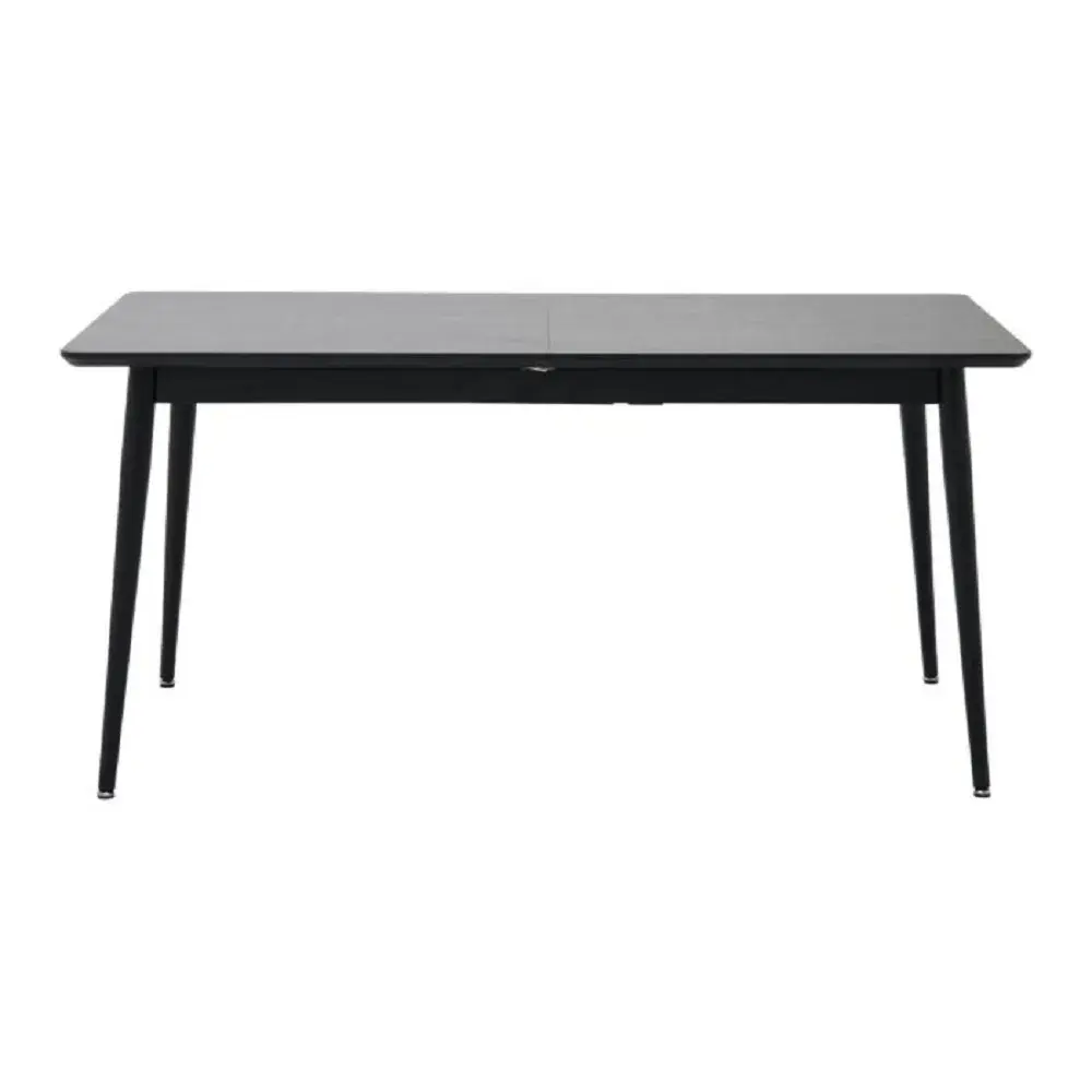 Minira Dining Table A160(200)- Black Steel/Black Wood