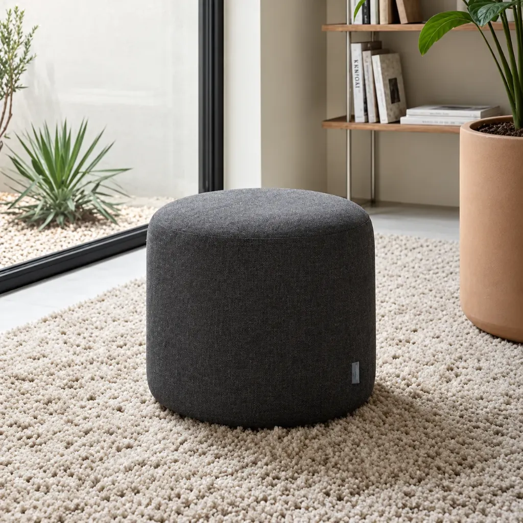 Bently Stool- M/Dark Grey Fabric