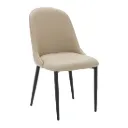 Longway Dining Chair - Black Steel/Black/SL Cream
