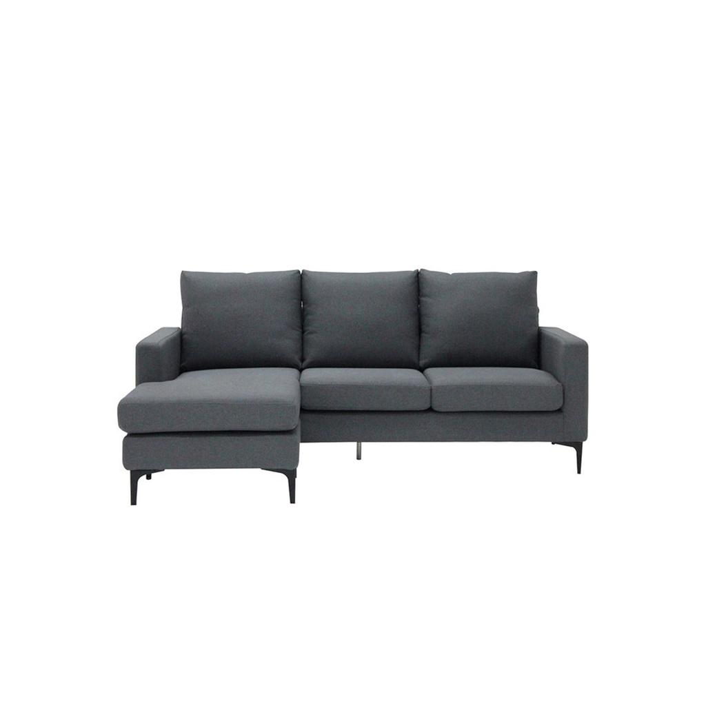 Cutie Sofa - Right Corner - Dark Grey Fabric/Black Steel Leg