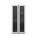 Blox Wardrobe WO100-60-210/OP-C /Door DE04 - Cream Linen/White Linen/Smoked Glass