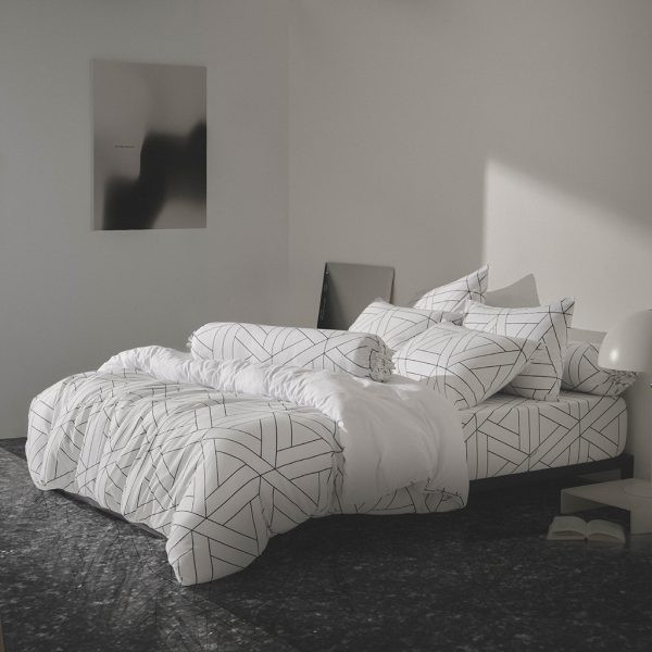 Lotus Attitude Brooklyn - QS Fitted Bedsheet Set-5pcs - LTA-BS-BROOKLYN-BR01W