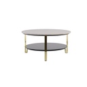 Heztiara Coffee Table CF90 Gold Leg Travatine