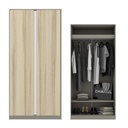 Blox Wardrobe WO100-60-210/OP-A/Clinen/DE01/Lindberg Oak