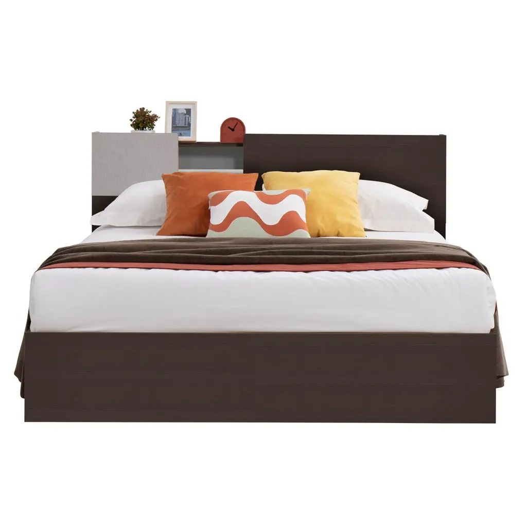 Mavis Bed BW H 6ft-Wenge/Denim