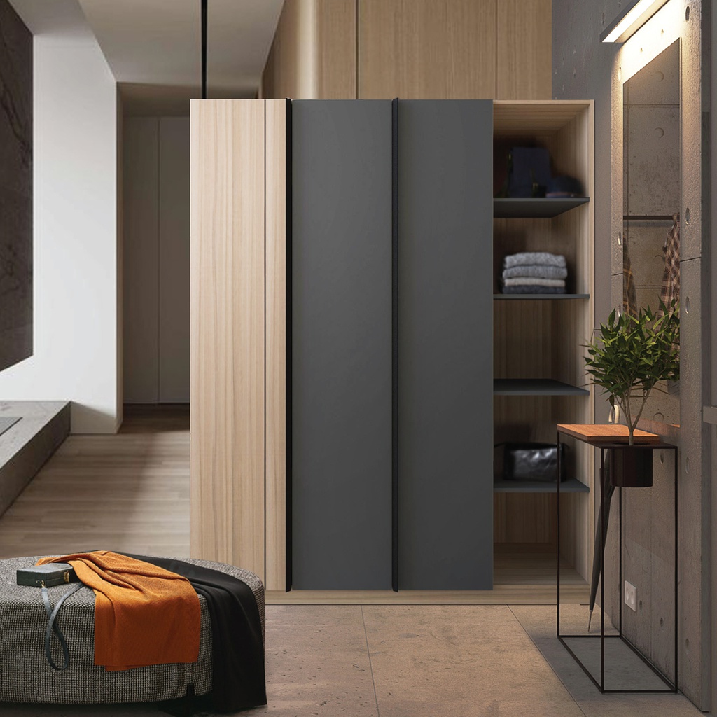 Knight Wardrobe WO160/Natural Dark Gray