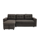 Sonya Sofa-Left Corner-Brown Fabric