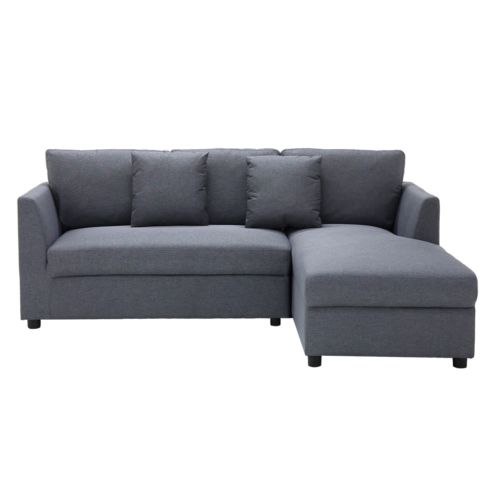 Riki Sofa-Right Corner-Grey Fabric