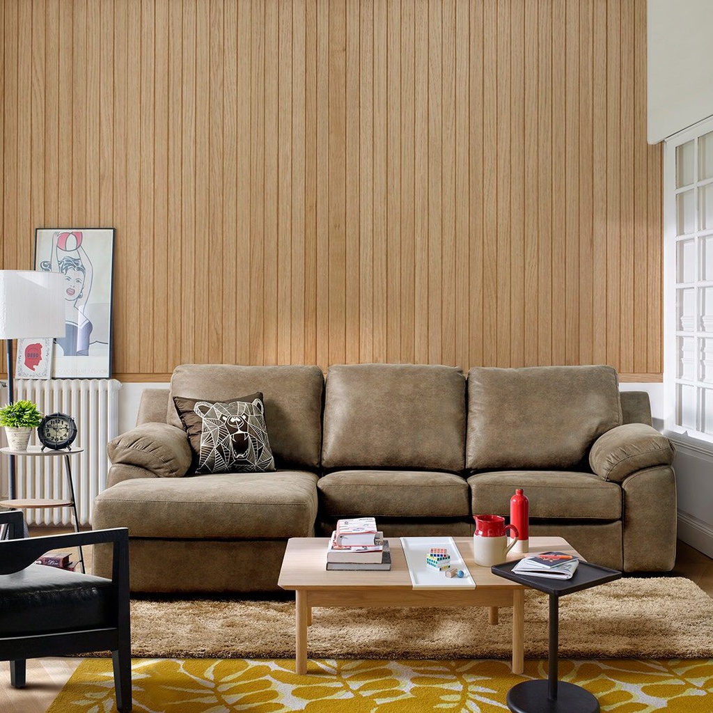 Muto Sofa Left Corner-Brown/Leather