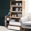 Harlie Tall Cabinet CT80-Solid Oak/White