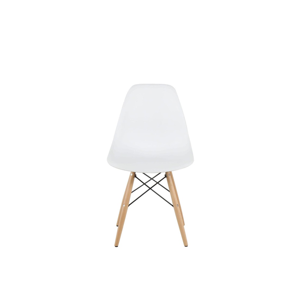 Soto Dining Chair - Wood Legs - White