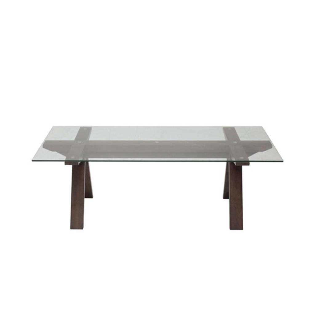 Malnut Coffee Table-Walnut /Glass