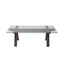 Malnut Coffee Table-Walnut /Glass