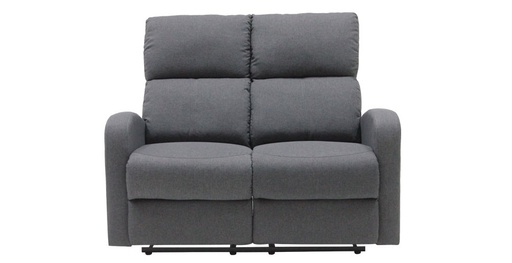 Zixar Recliner 2 Seater - Grey Fabric