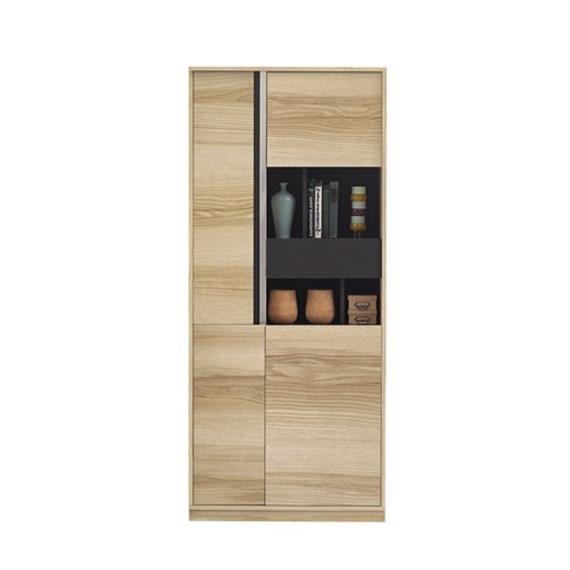 Zereno Tall Cabinet CT80 - Lindberg Oak/Dark Grey