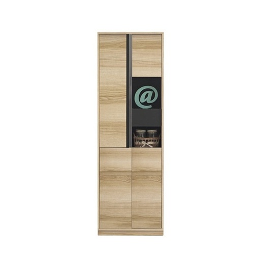 Zereno Tall Cabinet CT60 - Lindberg Oak/Dark Grey