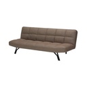 Noha Sofa Bed - Black Steel - Fabric Light Brown