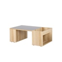 Montina Coffee Table - Smoked Glass - Lindberg Oak