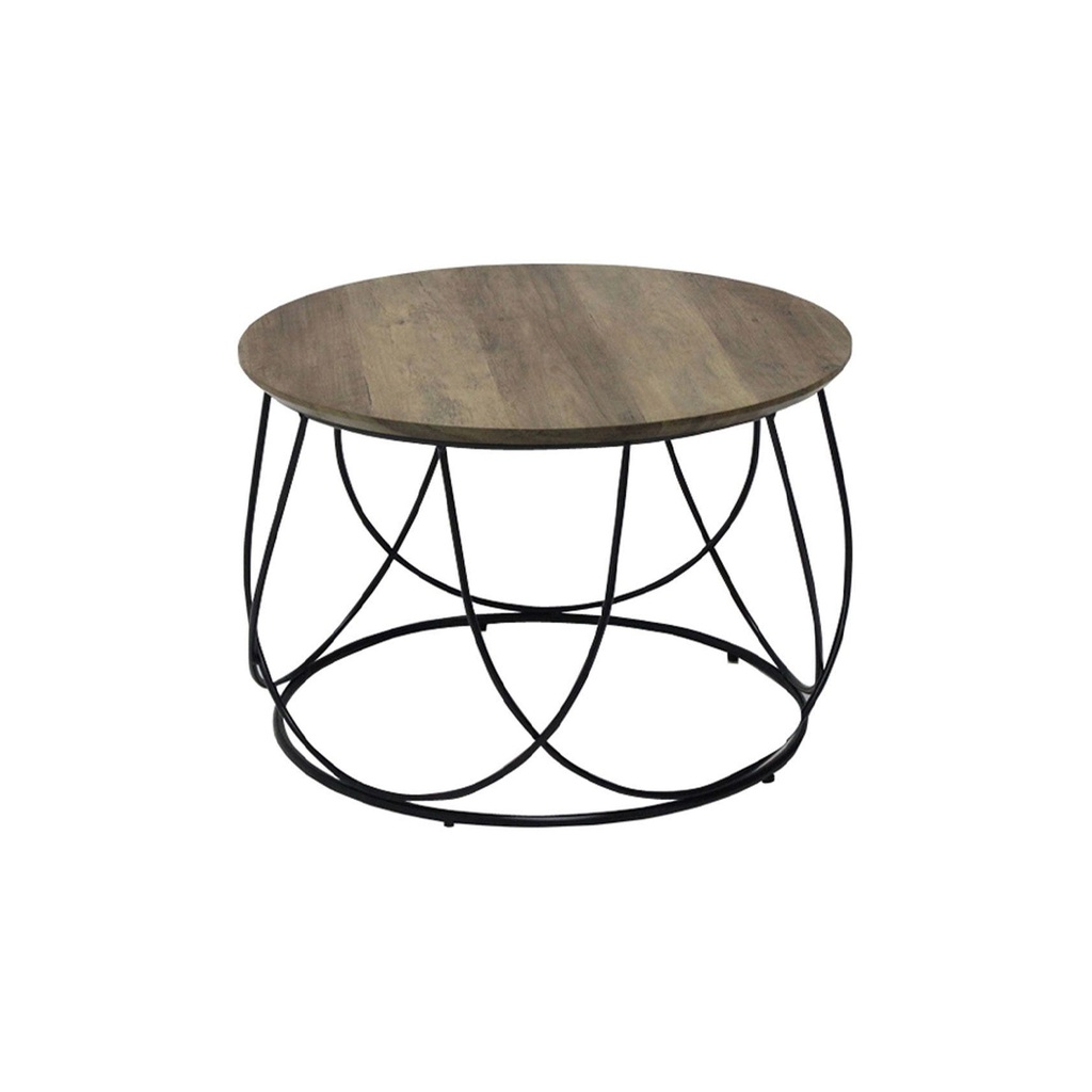 Sanity Coffee Table C60 - Black Leg - Natural Wood