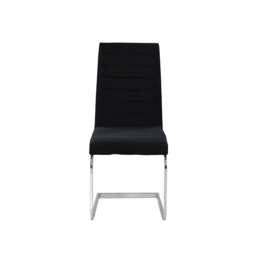 Lushi Dining Chair - Chromium - Black Velvet