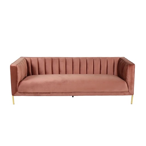 Zerene Sofa 3Seater - Pink Velvet