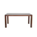 Everly Dining Table A150 - Brown Wood - Black Glass