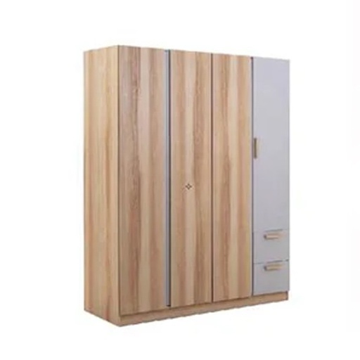 Moritz Wardrobe 160 Wide - Lindberg Oak/Denim