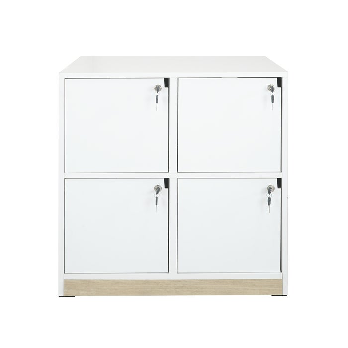 KC-Play Locki Cabinet- White/ Lindberg Oak