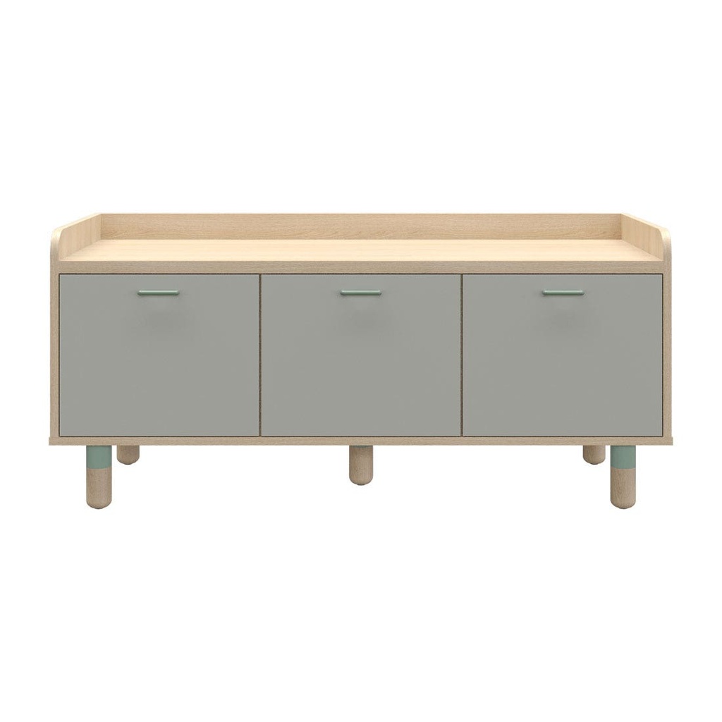 [19225687] Brooker Sideboard TV120 Lindberg Oak Light Gray