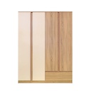 Sacha Wardrobe WO160 - Solid Oak/White