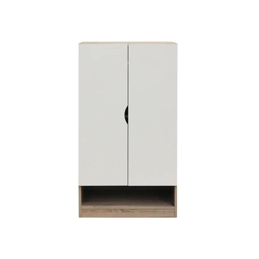 [19209252] Preem Shoe Cabinet SH60-Solid Oak/White
