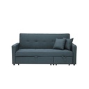 Saline Sofa Bed-Black Leg-Blue