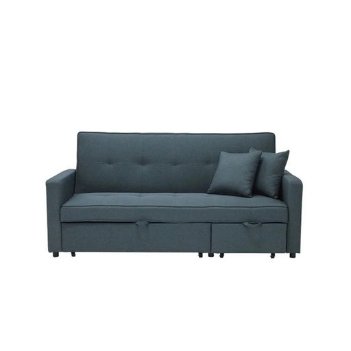 [19195986] Saline Sofa Bed-Black Leg-Blue