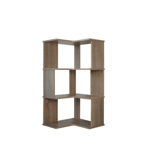 [19212207] Looms Clint 3Tier Corner Shelf -Solid Oak